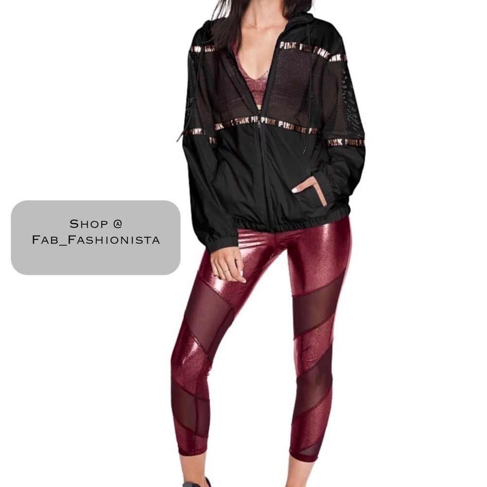 VS PINK set: Mesh leggings + jacket bundle